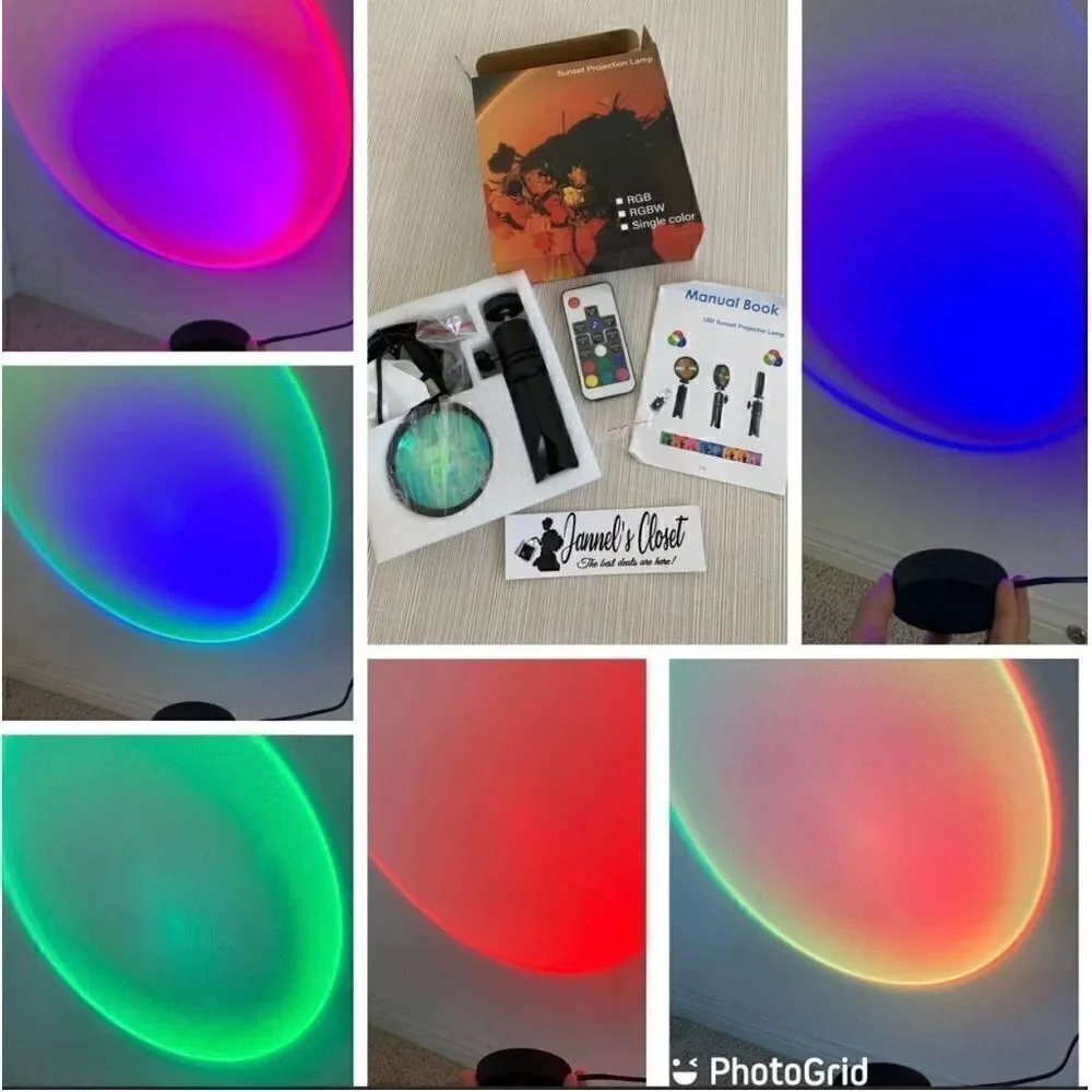 LED Sunset lamp, Projector Lights, Sunset Lights, Night Light for Christmas, eas